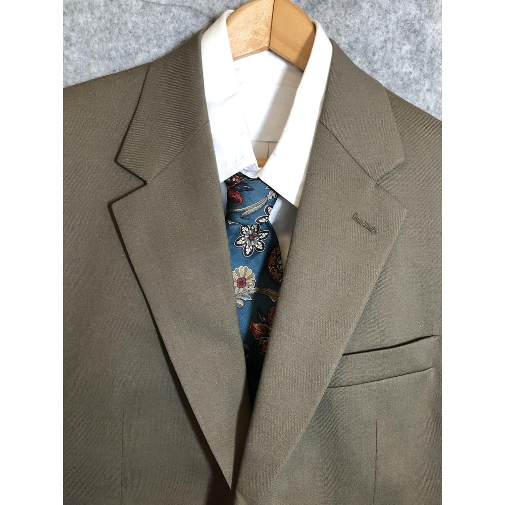 Chaps Blazer Mens 42R‎ Brown 100% Wool Suit Coat Jacket Career Classic